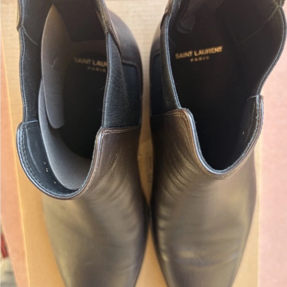 Saint Laurent Paris Wyatt Chelsea  Brown Leather  Ankle Boots Mens 43/  10 EUC main image 7